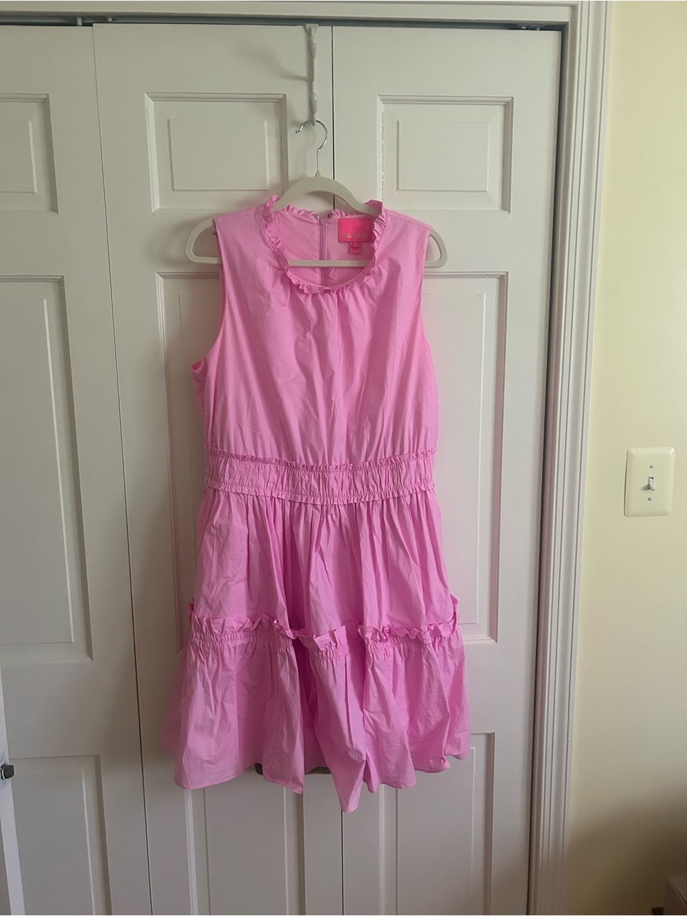 Lilly Pulitzer Pink Elina Tiered Ruffle Mini Stretch Dress